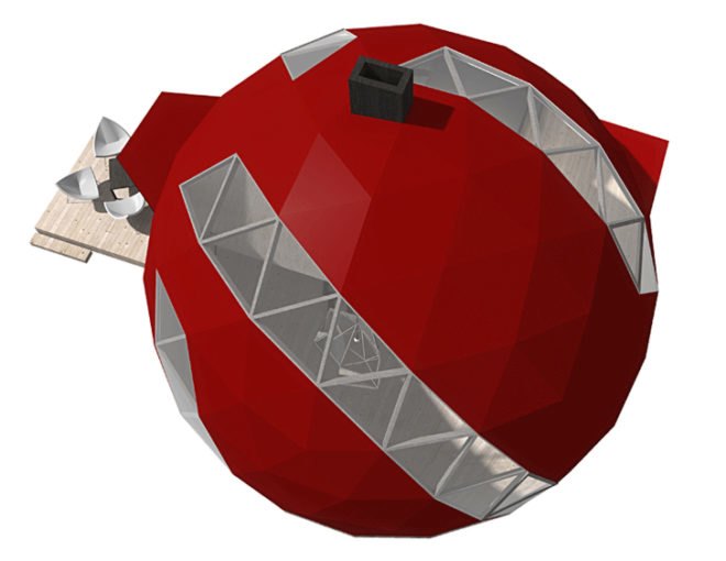 DOM(E) NRJA, NRJA Architects, geodesic dome, residential geodesic dome, self-sufficient home, mobile housing, prefab houses, dome, solar panels, rainwater collectors, naturally cooled homes, natural ventilation, low-cost housing