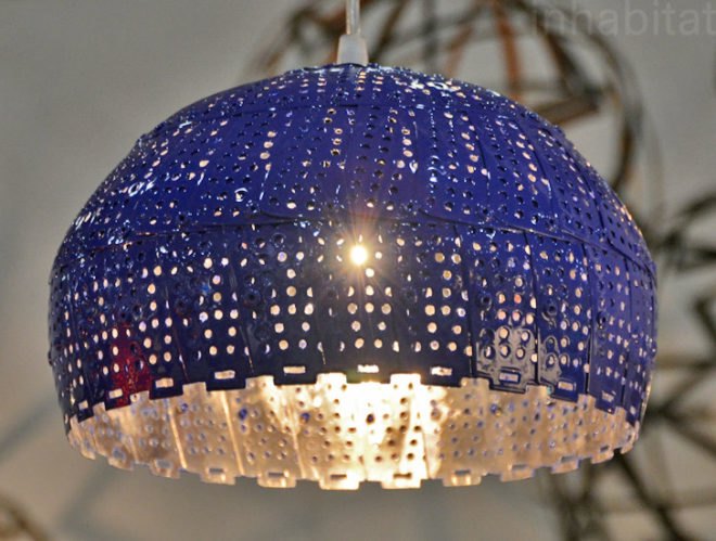 colander light shades, Nadia Belalia lamps, recycled colander design, recycled design, New York Design Week, New York Design Week 2013, ICFF NYC, lighting design, LED lighting, green design, NY designers