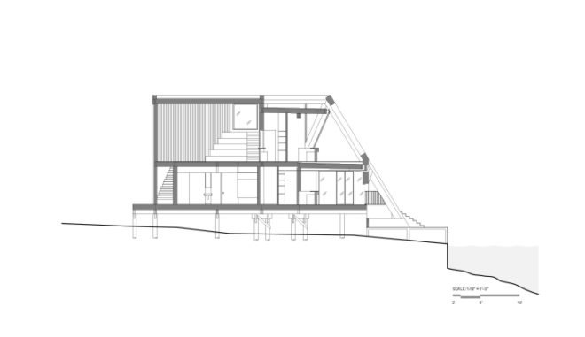 HWKN Fire Island Pines Pavilion, Fire Island Pines Pavilion, Fire Island Pines resort, gay resort New York, wooden building, New York club, green renovation, natural ventilation, green building, beach club New York, wooden club Fire Island Pines