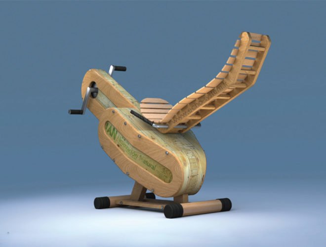 electricity generating bike, wood bike st etienne, french design, bike design, green bike, green transportation, green films, eco-friendly film festivals, film festivals