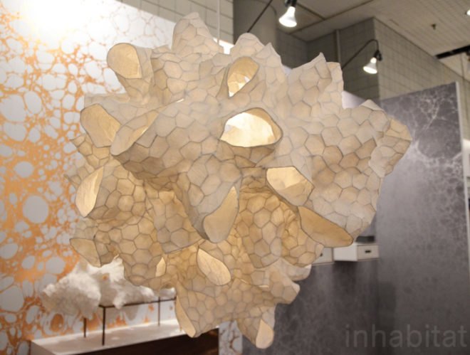 Patrick Weder Design Paper Beehive Lamp, icff, international contemporary furniture fair, new york design week, icff 2013, green design, sustainable design, green design events, design show, nydw, new york design week 2013, green interiors, sustainable interiors, green furniture, eco furniture, green products
