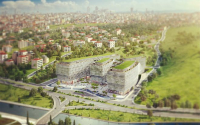 Premier Green Roof Office, JDS Architects, kagithane gardens, istanbul, green roof, eco office, turkey