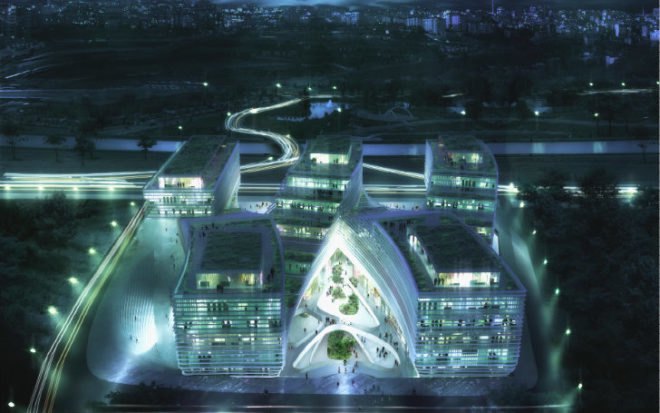 Premier Green Roof Office, JDS Architects, kagithane gardens, istanbul, green roof, eco office, turkey