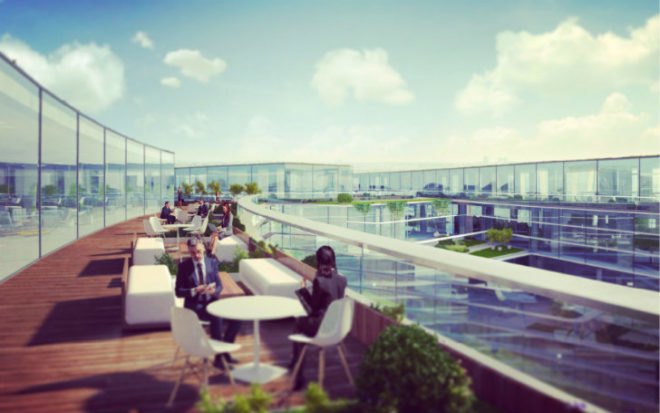 Premier Green Roof Office, JDS Architects, kagithane gardens, istanbul, green roof, eco office, turkey