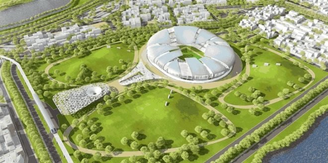 Qatar FIFA Stadium, Tangram Qatar Stadium, Nigel Eckersall, sustainable stadium Qatar, Qatar 2022 World Cup, stadium passive cooling, natural ventilation stadium, sports architecture, passive cooling, energy efficient stadium