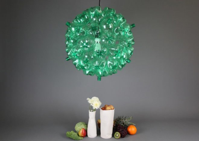 green design, eco design, sustainable design, ICFF, Souda, recycled bottle lamp, Bubble Chandelier, SURE WE CAN