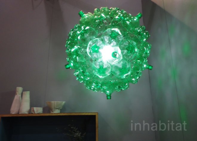 green design, eco design, sustainable design, ICFF, Souda, recycled bottle lamp, Bubble Chandelier, SURE WE CAN