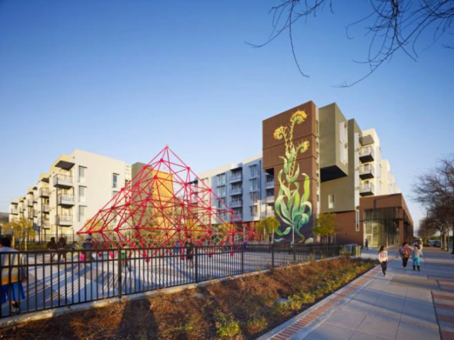 Station Center, David Baker and Partners, affordable housing, leed platinum, eco housing, union city, bay area