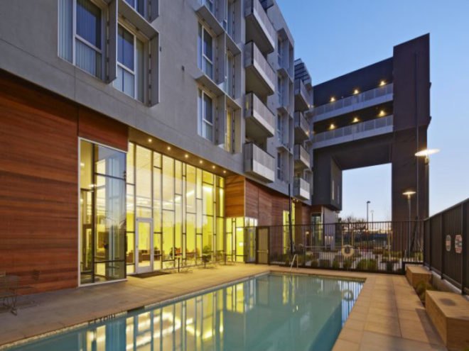 Station Center, David Baker and Partners, affordable housing, leed platinum, eco housing, union city, bay area