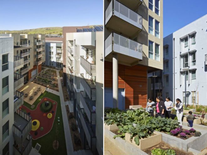 Station Center, David Baker and Partners, affordable housing, leed platinum, eco housing, union city, bay area
