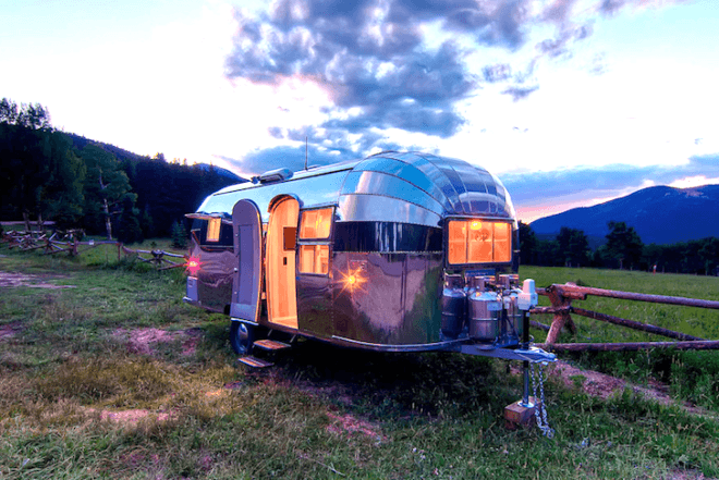 Orvis, green renovation, restored airstream, vintage copper vent, Flying Cloud Airstream, green design, sustainable design, eco design, Timeless Travel Trailers, green transportation, tiny homes, nomadic living,