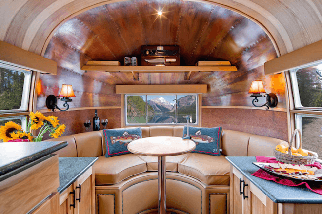 Orvis, green renovation, restored airstream, vintage copper vent, Flying Cloud Airstream, green design, sustainable design, eco design, Timeless Travel Trailers, green transportation, tiny homes, nomadic living,