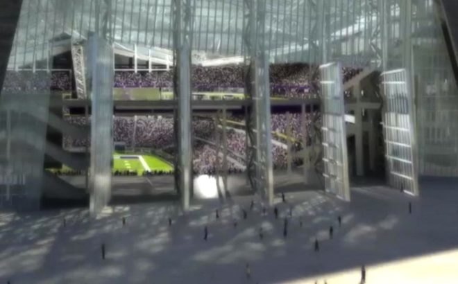 HKS Sports & Entertainment Group, Minnesota Vikings, Metrodome demolition, Minneapolis sports stadium, Viking sports stadium, energy efficient sports stadiums, world's largest transparent roof, green design, designing for sports, sustainable design, eco design, green American football stadiums