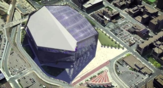 HKS Sports & Entertainment Group, Minnesota Vikings, Metrodome demolition, Minneapolis sports stadium, Viking sports stadium, energy efficient sports stadiums, world's largest transparent roof, green design, designing for sports, sustainable design, eco design, green American football stadiums