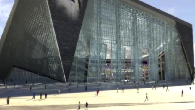 HKS Sports & Entertainment Group, Minnesota Vikings, Metrodome demolition, Minneapolis sports stadium, Viking sports stadium, energy efficient sports stadiums, world's largest transparent roof, green design, designing for sports, sustainable design, eco design, green American football stadiums