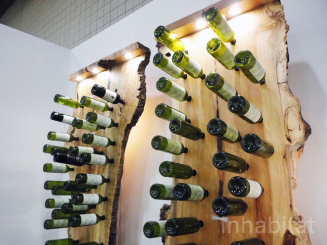 green design, eco design, sustainable design, naturally felled tree, reclaimed wood WoodStoneMetal studio, ICFF, tree slice wine rain, Tomas Berinstein