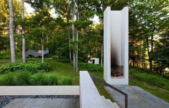 Salmela Architects, Lake Michigan architecture, sod roofs, green roofs, Yingst Retreat, sustainable design, daylighting, eco-design, green design, forest preservation, glazing, Sleeping Bear Dunes,