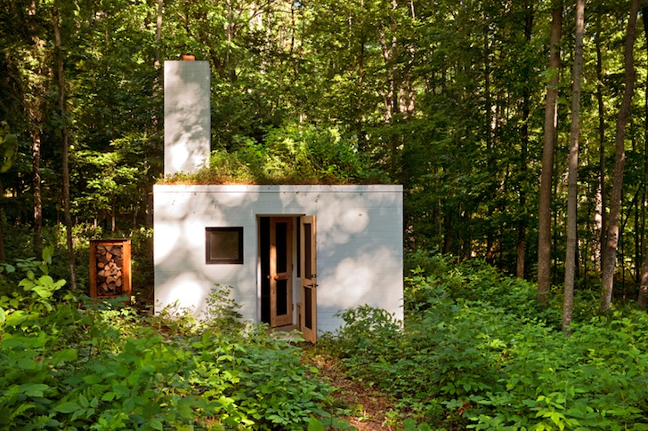 Salmela Architects, Lake Michigan architecture, sod roofs, green roofs, Yingst Retreat, sustainable design, daylighting, eco-design, green design, forest preservation, glazing, Sleeping Bear Dunes,