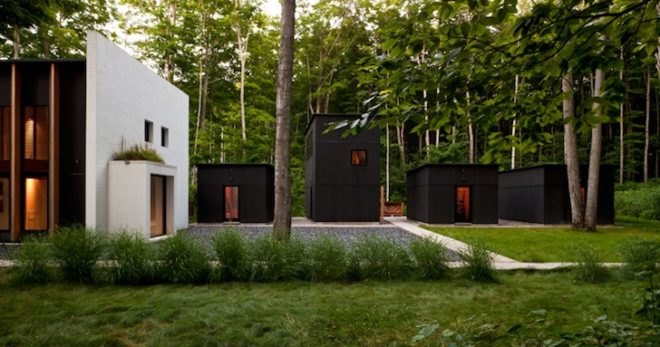 Salmela Architects, Lake Michigan architecture, sod roofs, green roofs, Yingst Retreat, sustainable design, daylighting, eco-design, green design, forest preservation, glazing, Sleeping Bear Dunes,