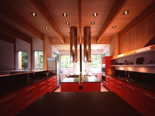 Salmela Architects, Lake Michigan architecture, sod roofs, green roofs, Yingst Retreat, sustainable design, daylighting, eco-design, green design, forest preservation, glazing, Sleeping Bear Dunes,