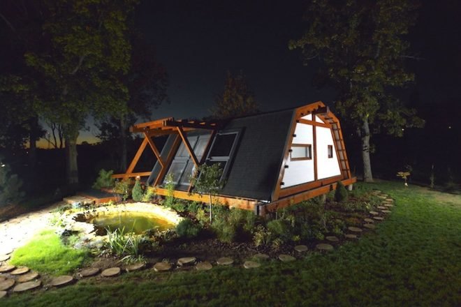 Soleta zeroEnergy One, Justin Capra Foundation for Investments and Sustainable Technologies, iPhone, remote controlled, sustainable design, prefab, modular design, eco design, green design, Romania, tiny home, smart energy, daylighting, natural materials, natural light, renewable energy, clean tech