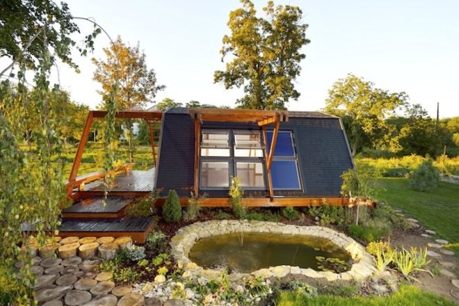 Soleta zeroEnergy One, Justin Capra Foundation for Investments and Sustainable Technologies, iPhone, remote controlled, sustainable design, prefab, modular design, eco design, green design, Romania, tiny home, smart energy, daylighting, natural materials, natural light, renewable energy, clean tech