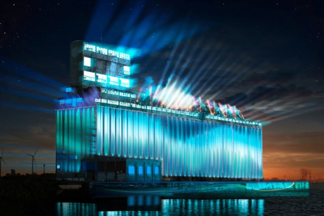Buffalo, Grain Elevators, silos, light show, Ambiences Design Production