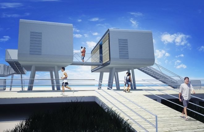 Garrison Architects, Hurricane Sandy, nyc beach buildings, nyc prefab, post-Sandy construction, prefab beach buildings, sustainable design, hurricane sandy, nyc beaches open, when do nyc beaches open