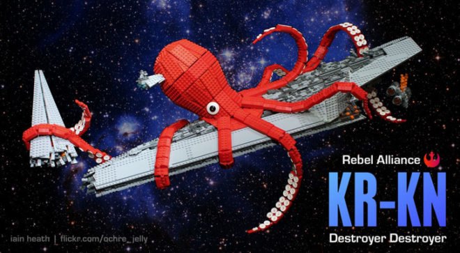 kr-kn, kraken, lego, iain heath, darth vader, super star destroyer, rebel alliance, star wars