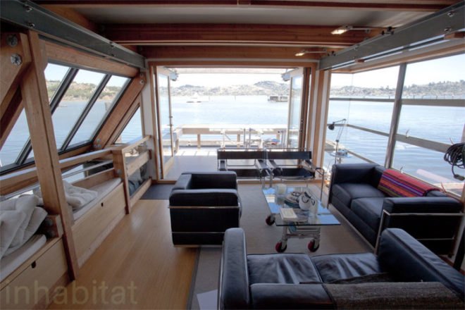 David Spurgeon, Sausalito, houseboat, Liberty Dock, Marin Home Tours, Marin County