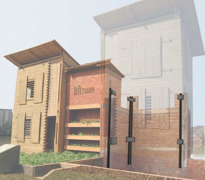 The Lift House, Prithula Prosun, urgent architecture, green building, flood proof building, flood proof design