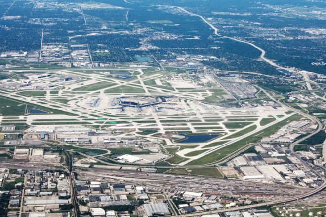 O'Hare International Airport, Chicago, O'Hare Airport, aerial photo of O'Hare, Chicago airport