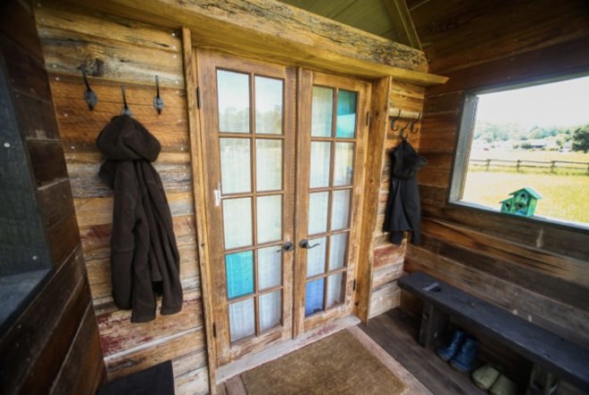 pocket shelter, Aaron Maret, tiny home, small space living, sustainable design, green design, house on wheels, handbuilt house, green architecture, sustainable architecture