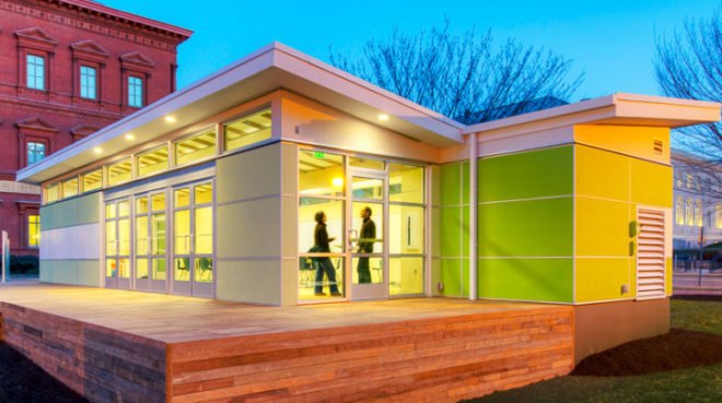 Sprout Space, Perkins + Will, Triumph Modular, portable classroom, prefab design, prefabricated architecture, sustainable building, green building, green school, prefab classroom