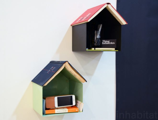 Birdhouse Book Shelf, Thing Industries, icff, international contemporary furniture fair, new york design week, icff 2013, green design, sustainable design, green design events, design show, nydw, new york design week 2013, green interiors, sustainable interiors, green furniture, eco furniture, green products, green lighting, energy-efficient lighting, recycled materials