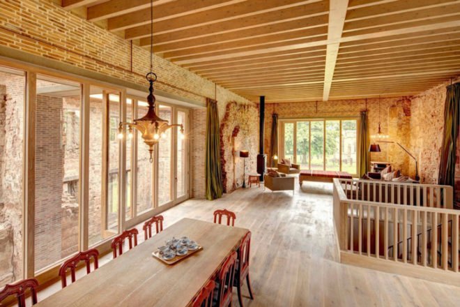 Astley Castle Renovation, Witherford Watson Mann Architects, RIBA 2013 Awards, UK landmarks, green renovation, castle renovation, Landmark Trust UK, UK ancient ruins