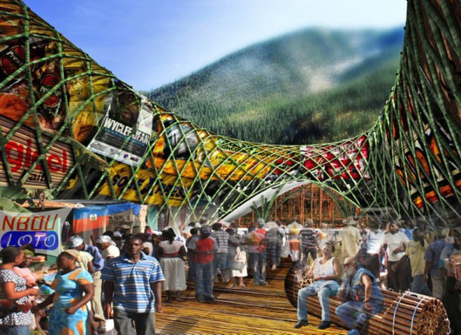 bamboo lakou, haiti, bamboo, john naylor, foster + partners prize, sustainable building, green building, green architecture, bamboo building