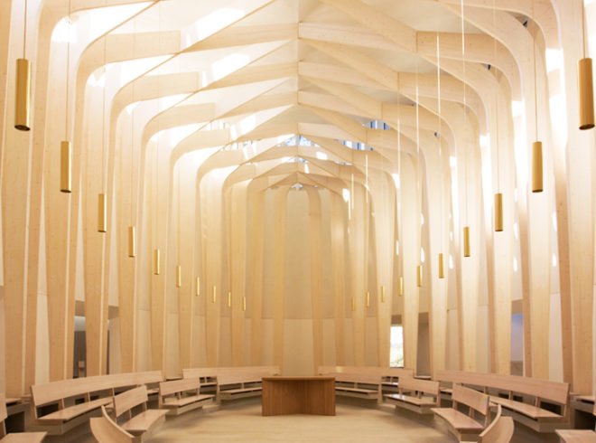 green design, eco design, sustainable design, Niall McLaughlin Architects, RIBA competition, RIBA award, Bishop Edward King Chapel, sustainable chapel, wooden chapel, timber chapel