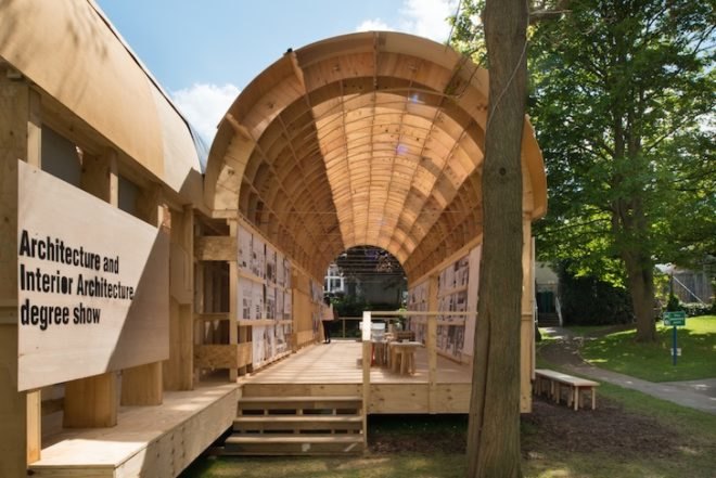 Brighton University, Graduate school architecture project, prefabricated pavilion, recycled materials, green design, sustainable design, eco-design, upcycled design, prefab housing, environmental education, architectural education