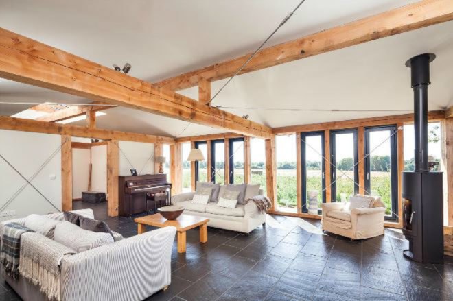 World War II, farmhouse, renovation, adaptive reuse, Airbase, Cameron Scott, Timberdesign, Allies Farmhouse, United Kingdom, England, Essex, passivehaus, carbon neutral, timber frame