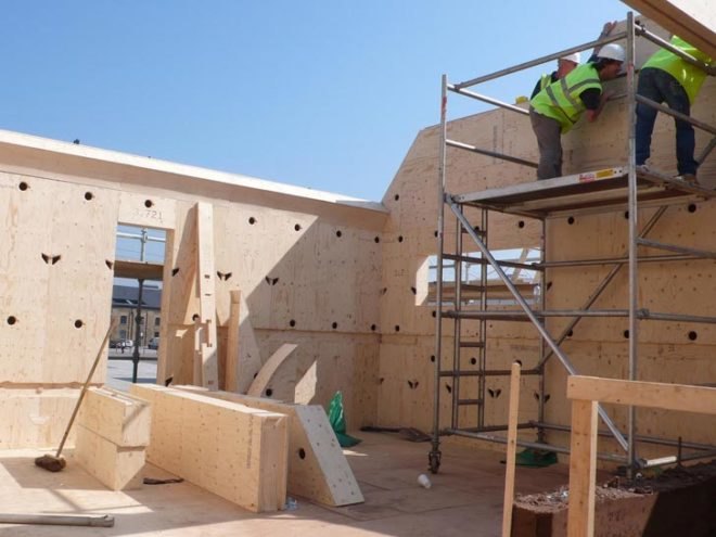 Facit Homes , Facit Homes D-Process, on-site fabrication, prefab housing, prefab plywood, digital fabrication, lego-like building, sustainable buildings, 2013 Index: Awards, green homes, plywood homes