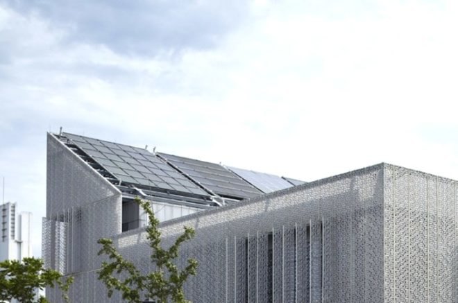 Green Energy Lab, Archea, Shanghai, China, Minhang Campus, Jiao Tung University, Italian Ministry of Environment, solar power, clean tech, double skin, natural cooling, skylight, rooftop photovoltaic