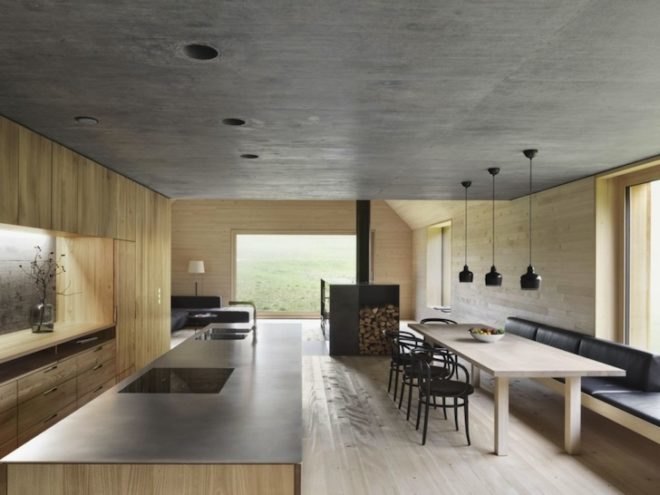 vernacular architecture, Austria, sustainable timber, wood-fired stove, green design, sustainable design, eco-design, green design, cabin in Austria, local timber, daylighting
