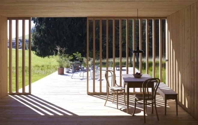 vernacular architecture, Austria, sustainable timber, wood-fired stove, green design, sustainable design, eco-design, green design, cabin in Austria, local timber, daylighting