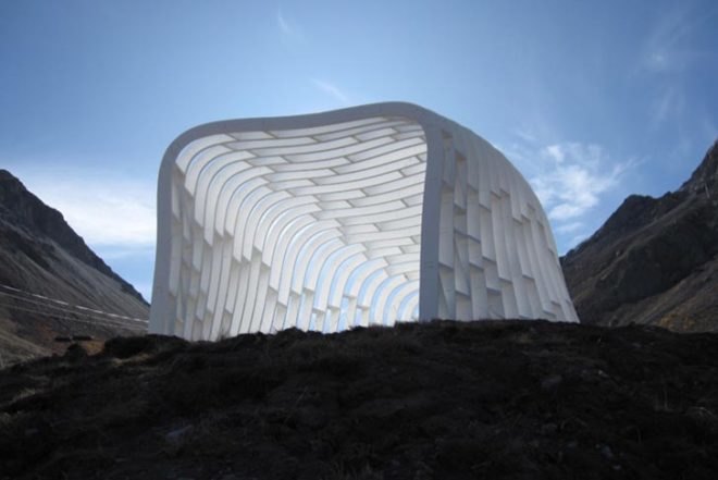 Herault Arnod Architectes, Scenographic Installations, Serre Chevailer Vallée, France, layered, local wood, shelters, skii resort, Architecture, Eco Tourism, Green Materials, habitable sculptures