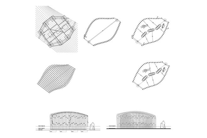 Herault Arnod Architectes, Scenographic Installations, Serre Chevailer Vallée, France, layered, local wood, shelters, skii resort, Architecture, Eco Tourism, Green Materials, habitable sculptures