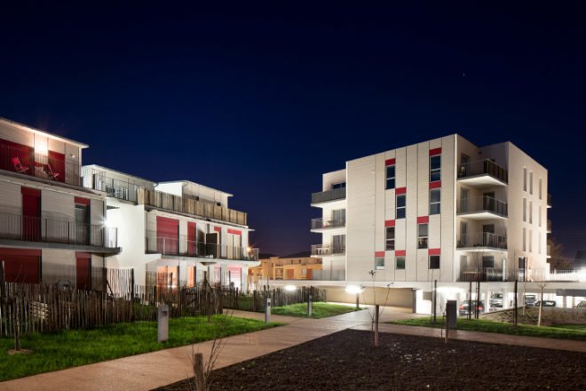 Housing in Nantes, Atelier Tarabusi, sustainable housing, flexible housing, nantes, france, adaptable housing