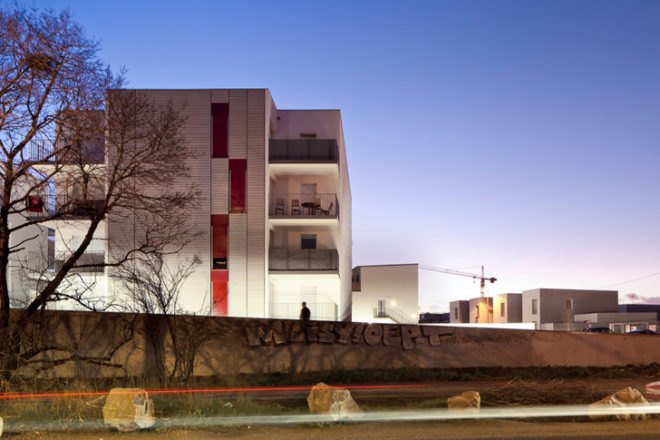 Housing in Nantes, Atelier Tarabusi, sustainable housing, flexible housing, nantes, france, adaptable housing