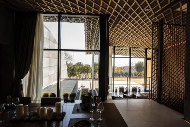 Lotte Resort, Jeju Island, Kengo Kuma, sustainable design, green design, daylighting, natural ventilation, oreum, South Korea, wood flooring, luxury green condos, Block D Condos,
