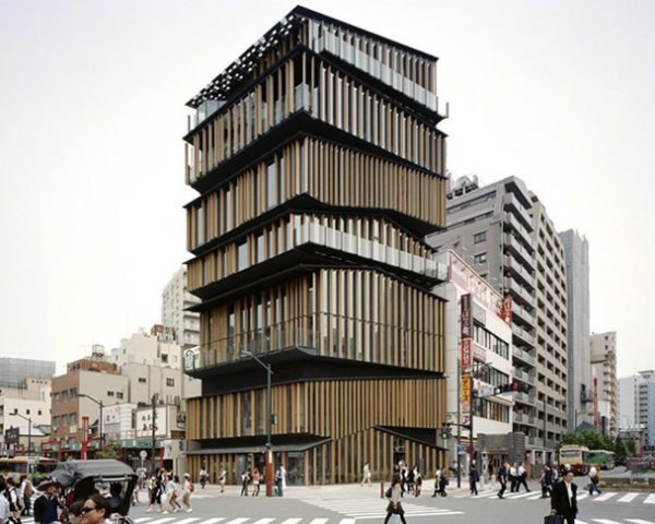 Kengo Kuma, Asakusa Culture Tourist Information Center, layered architecture, Tokyo, wooden louvres, Architecture, Daylighting